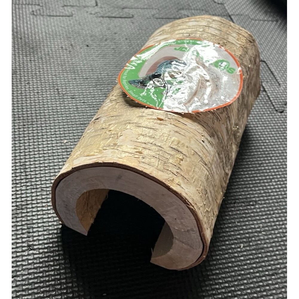 JDHA VMOS Natural Birch Critter Cave Half Trunk Hideout For Reptiles 8"